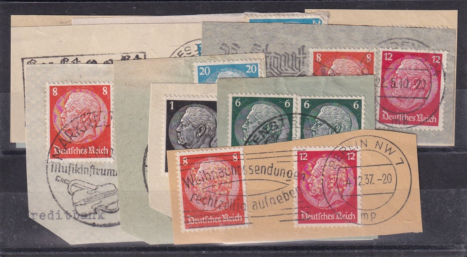 1930-33. Weimari köztársaság rekláám bélyegzések