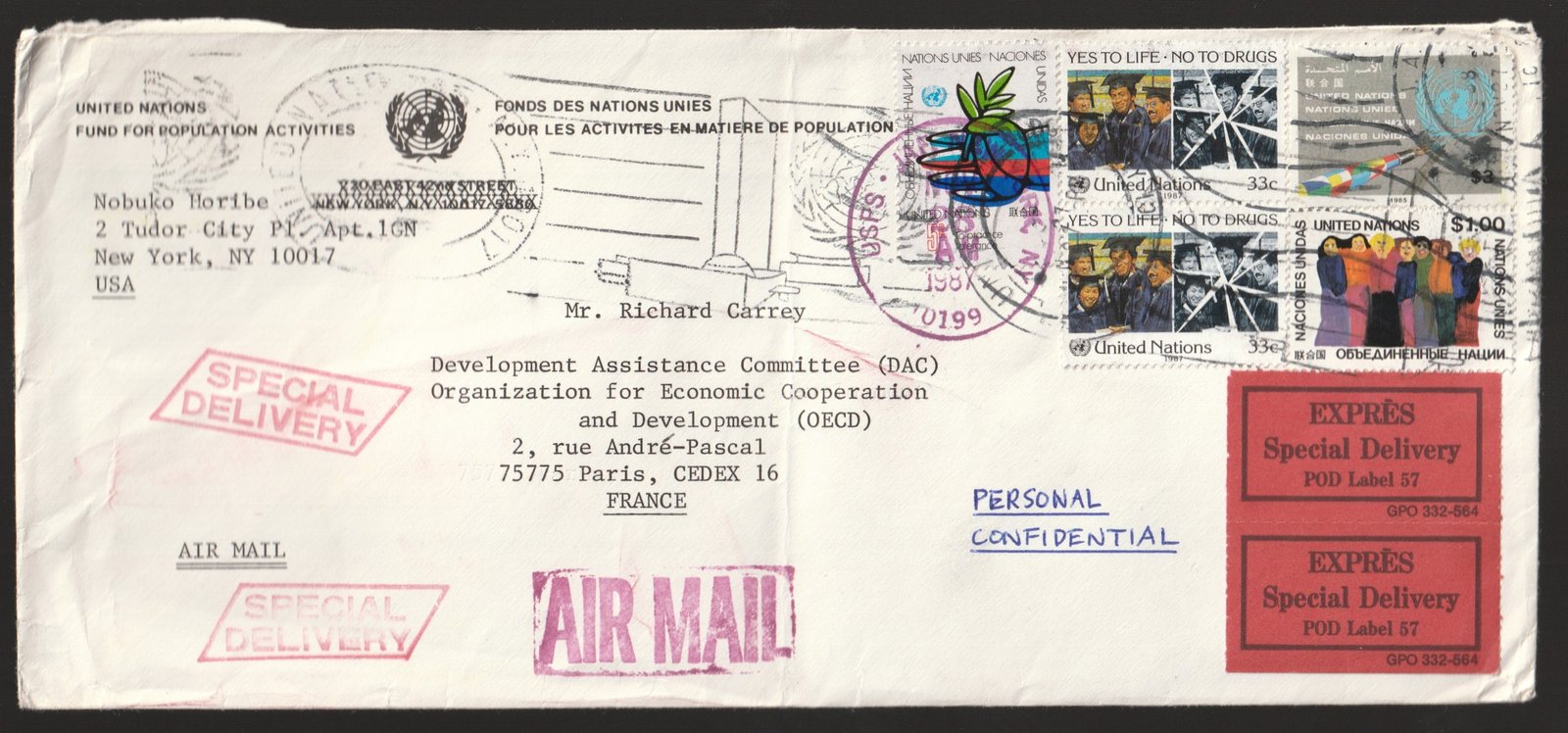 1987. ENSZ látványos levél