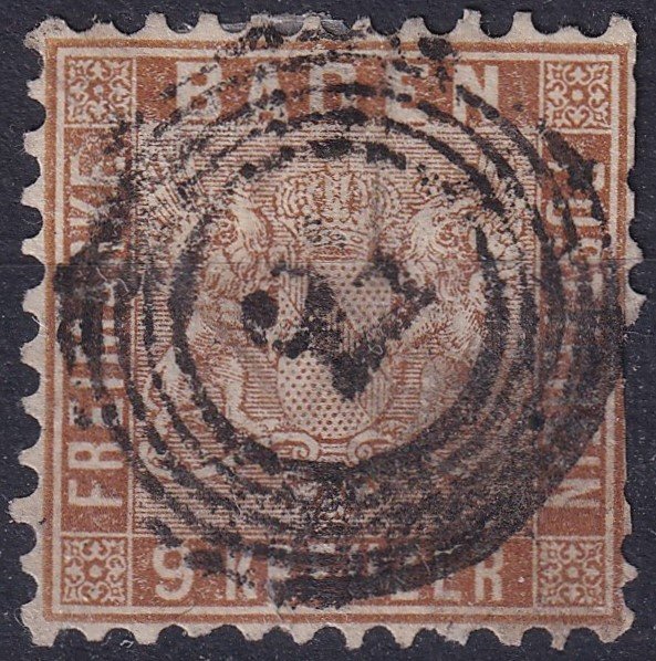 1862. Német Államok - Baden 9kr