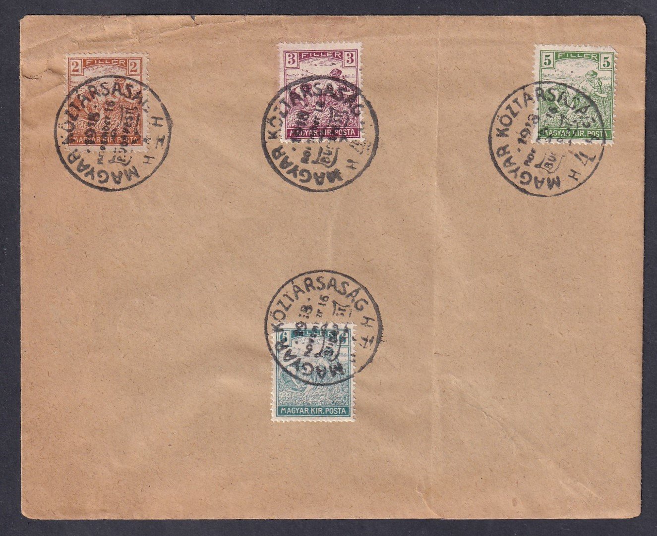 1918. Magyar Köztársaság alkalmi bélyegzés