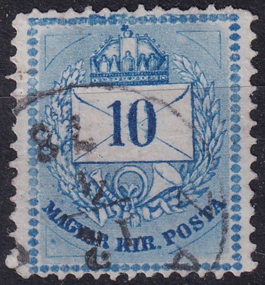 1874. 10kr festék foltokkal