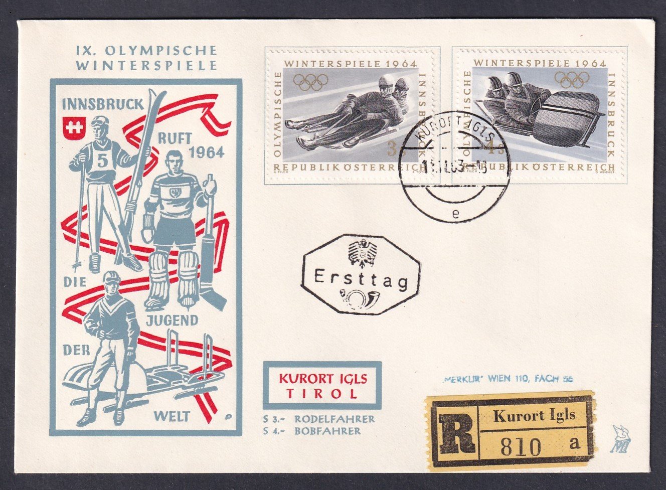 1946. Ausztria, Téli Olimpia FDC