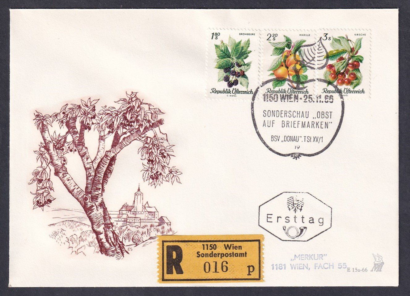 1965. Bécs, Bélyegkiállítás alkalmi ajánlott boríték
