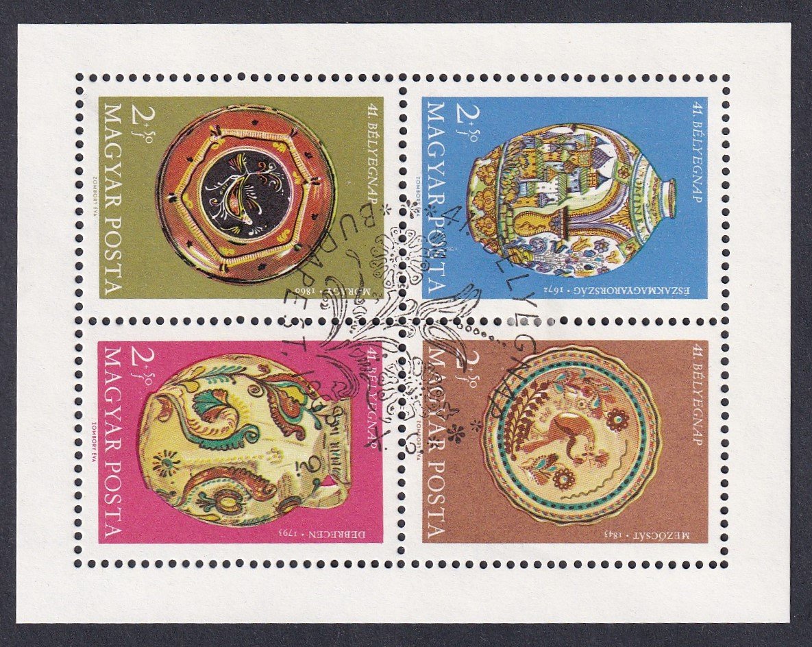 1968. Bélyegnap blokk alkalmi bélyegzéssel