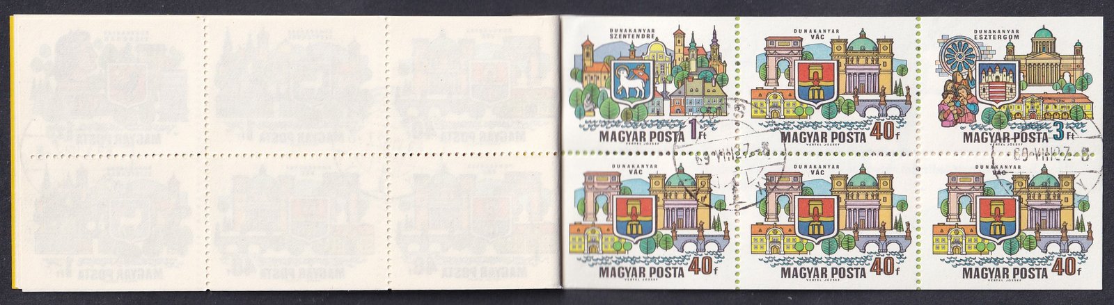 1969. Dunakanyar bélyegfüzet, PÉCS - korabeli bélyegzéssel