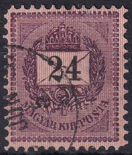 1989. 24kr, sötét lilás-barna színnel