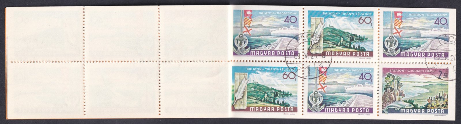 1969. Balaton bélyegfüzet, PÉCS – korabeli bélyegzéssel