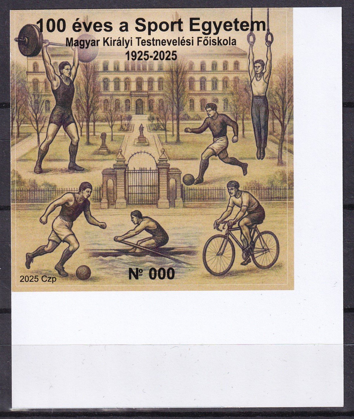 100 éves a Sport Egyetem - emlékív MINTA "000"