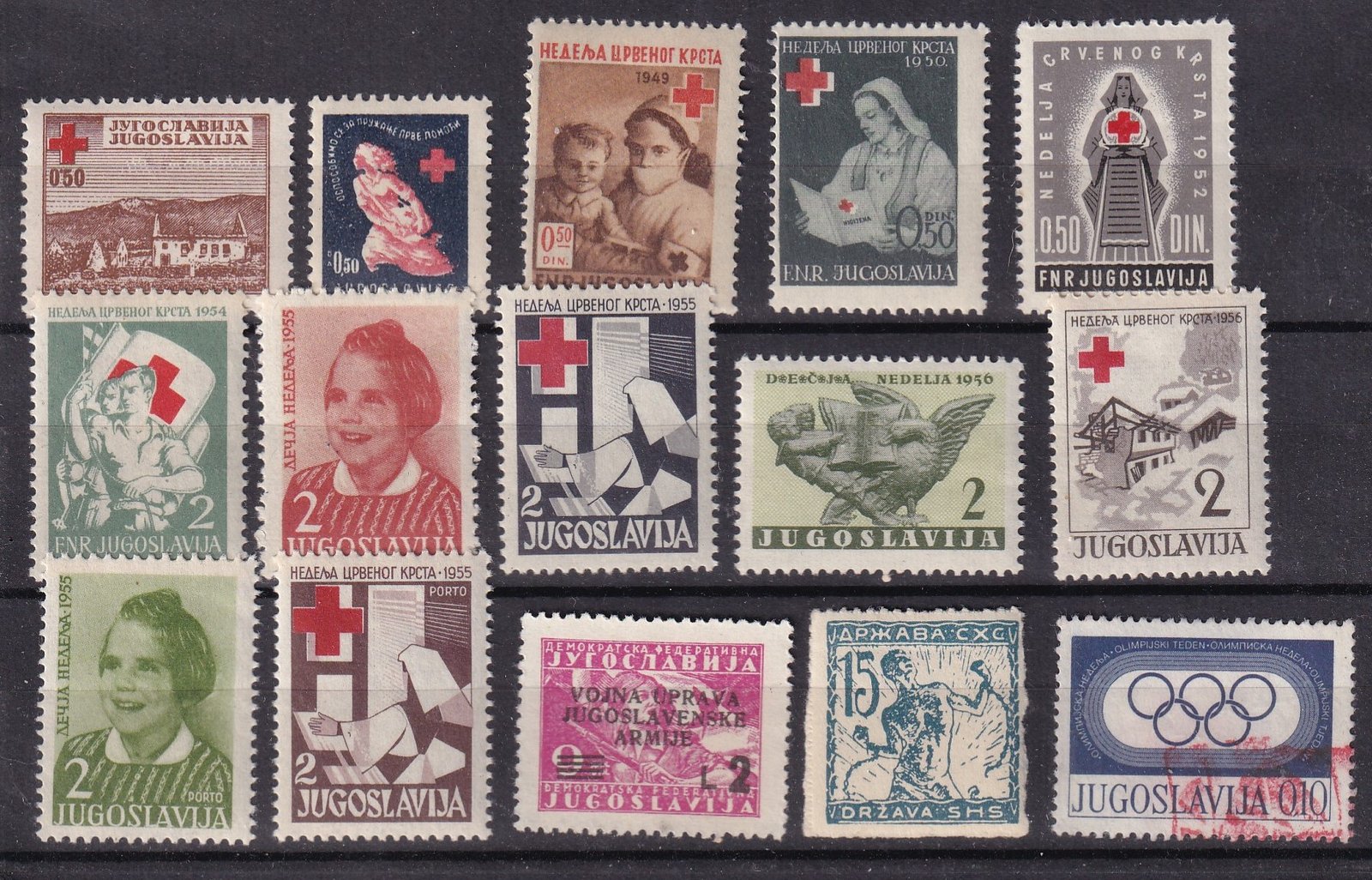 Jugoszlávia, Vöröskereszt bélyegek és egyéb érdekes darabok