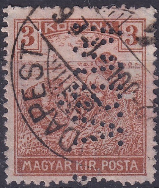 *W.B.V.* perfin bélyeg