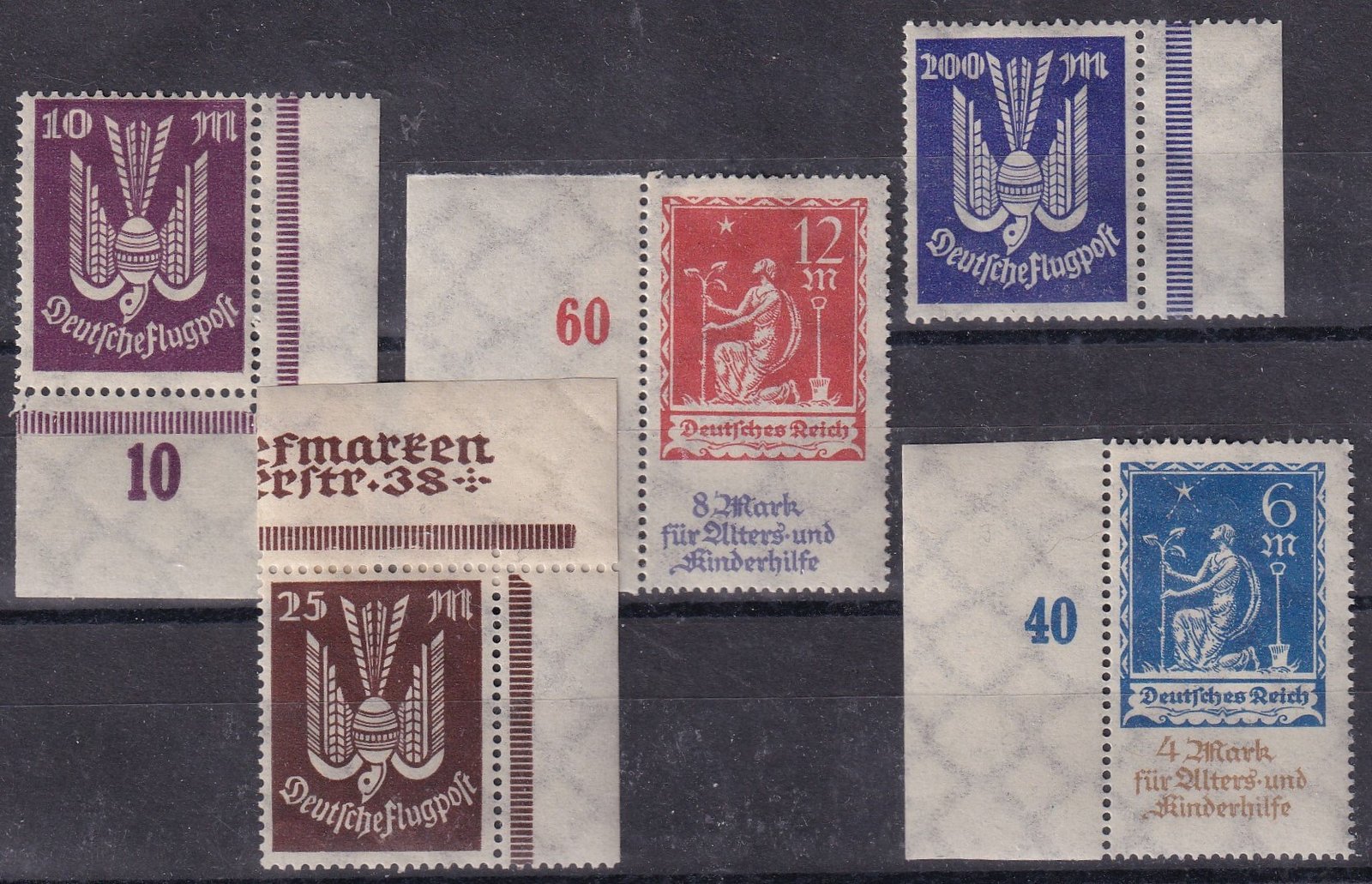 Deutsches Reich légiposta bélyegek és jótékonyság pár