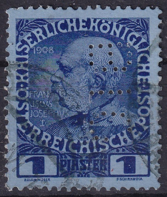 Ausztria, Levante posta – perfin „BIO” (Bank of Imperial Ottoman) perfin bélyef