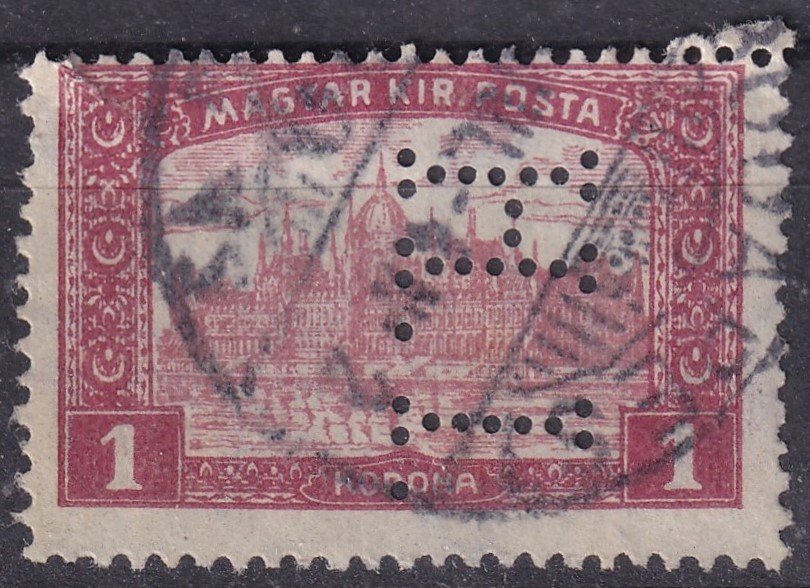 *H.I.* perfin bélyeg