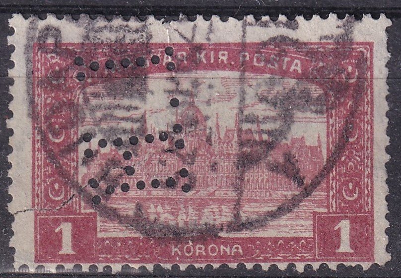 *H.I.* perfin bélyeg