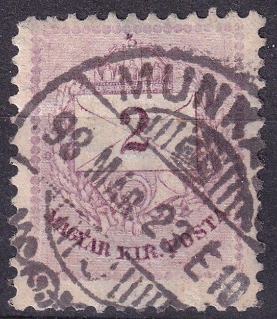 1881. II. 2kr 1898. márciusi felhasználás ebben az időszakban ritka!