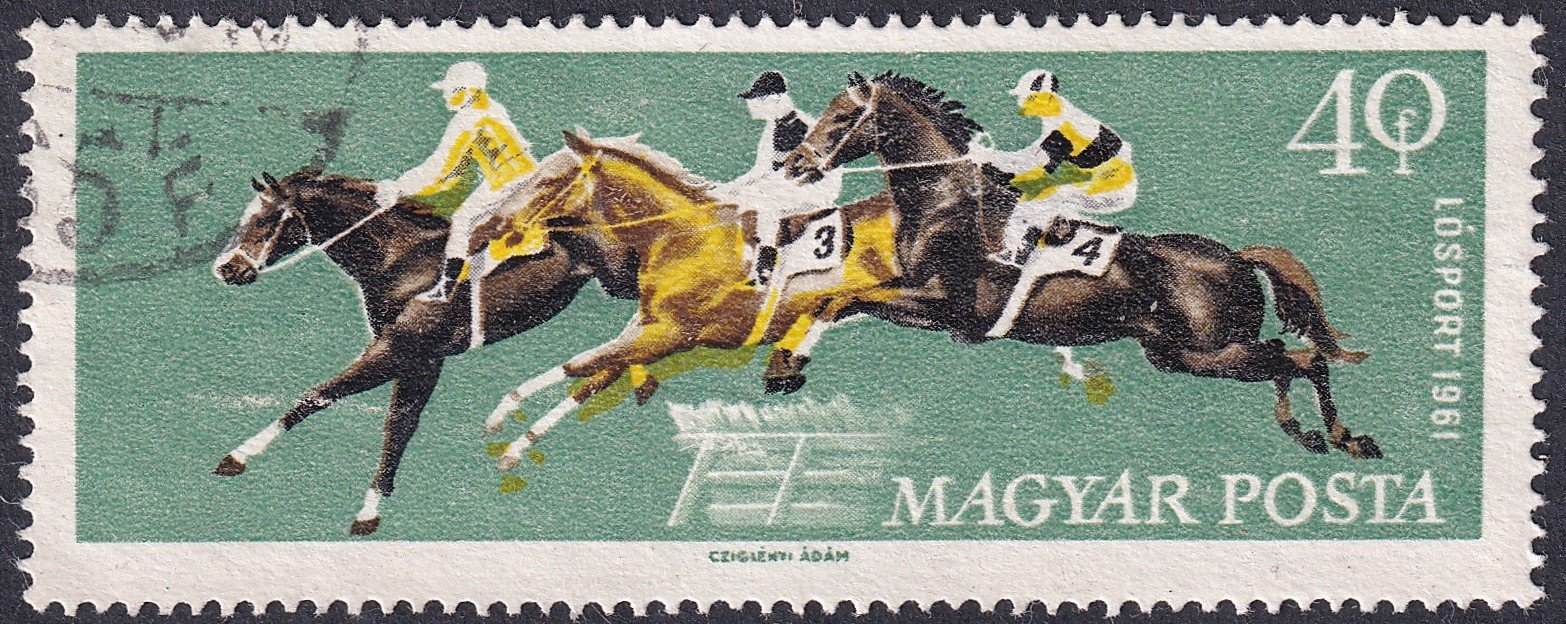 1961. Lósport 40f a sárga szín látványos elcsúszással (a barna is kisebb mértékben)