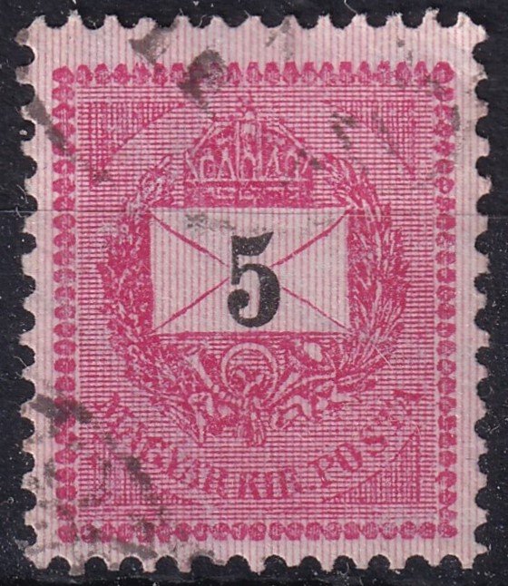 IMG_20260121_0023.3 1889. 5kr /E/ ritka lemezhibával - "makk a tölgykoszorúban"