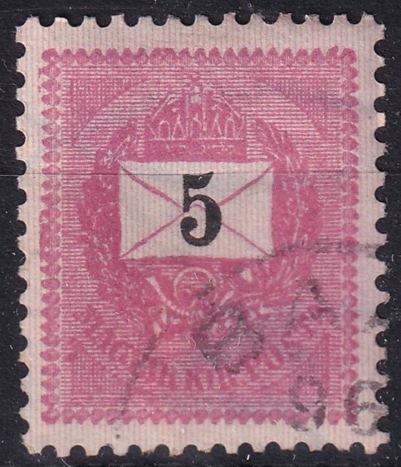 IMG_20260121_0023.8 1889. 5kr /E/ látványossan túlfestékezett nyomat!