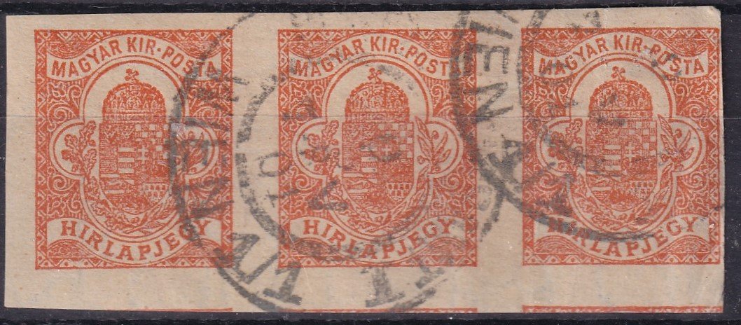 1901. WIEN érkezési bélyegzés Hírlapbélyeg 3-as csíkon