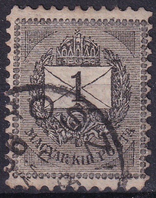 1889. 1kr /B/ keskenyre fogazva (19 mm)