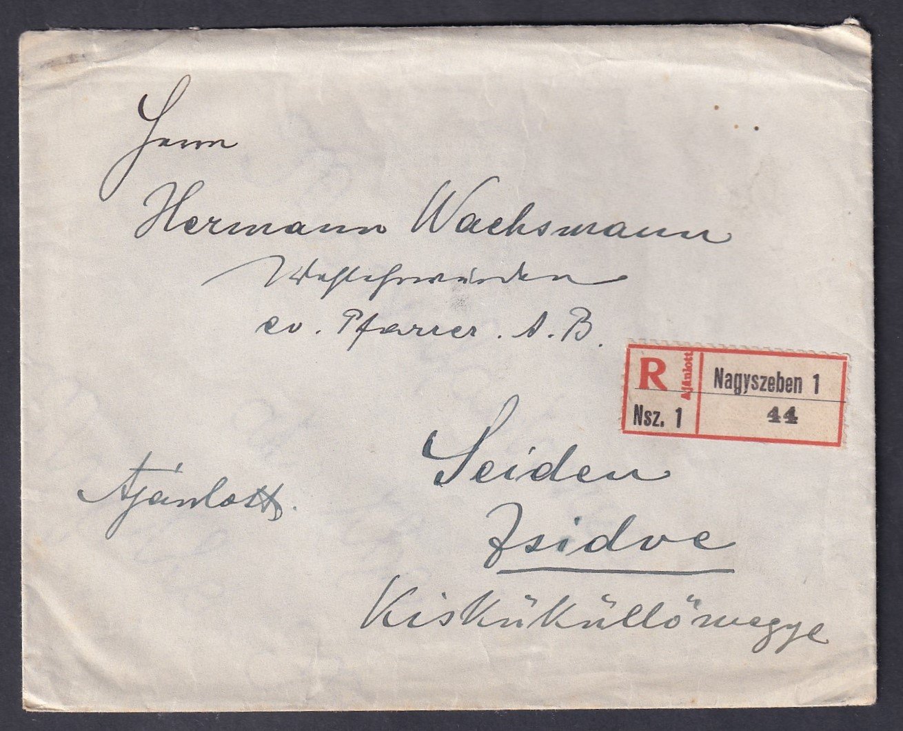 IMG_20260128_0022 1914. Nagyszeben, Zsidvére feladott ajánlott levél