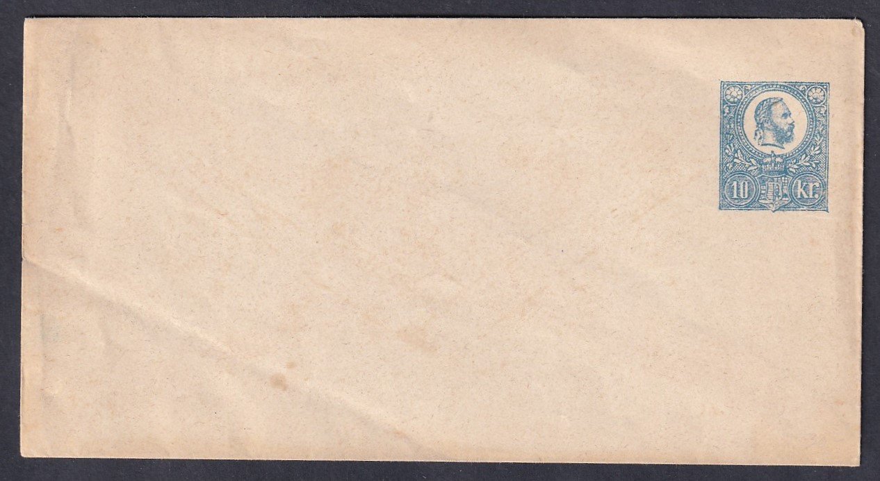 1871. 10 kr díjjegyes boríték