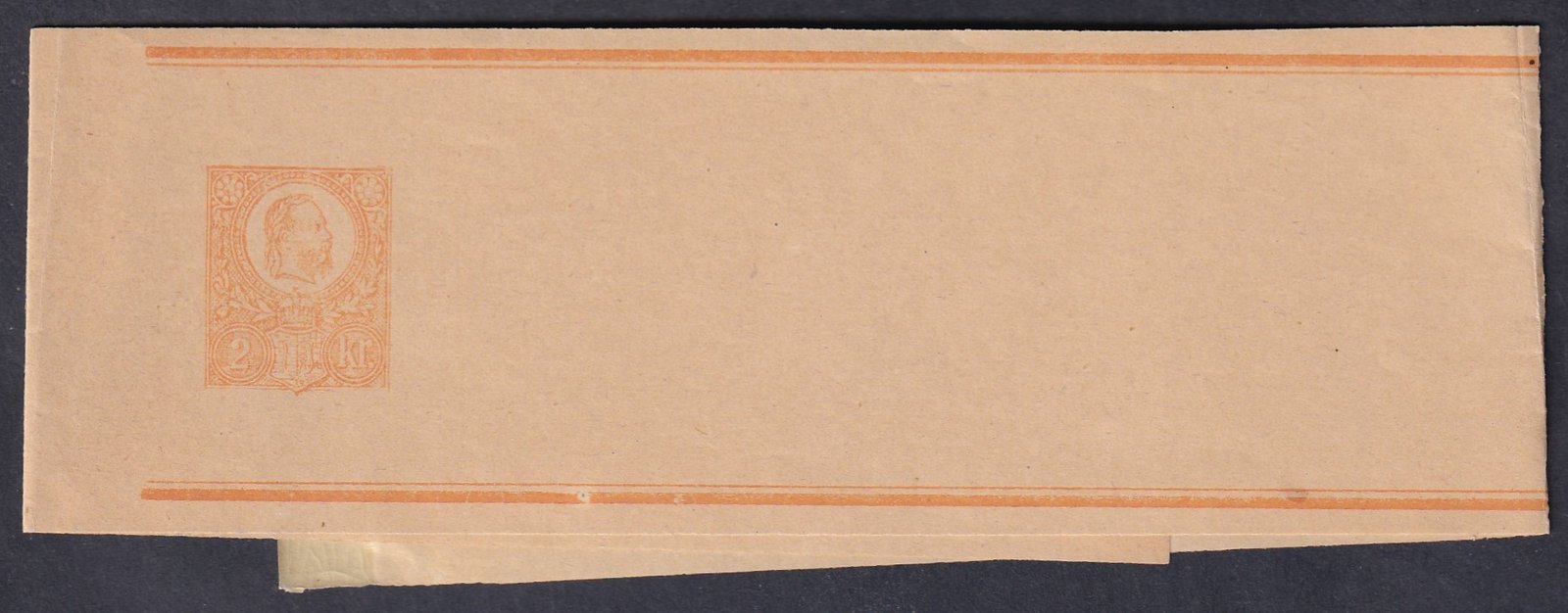 1872. 2kr díjjegyes címszlag (teljes)