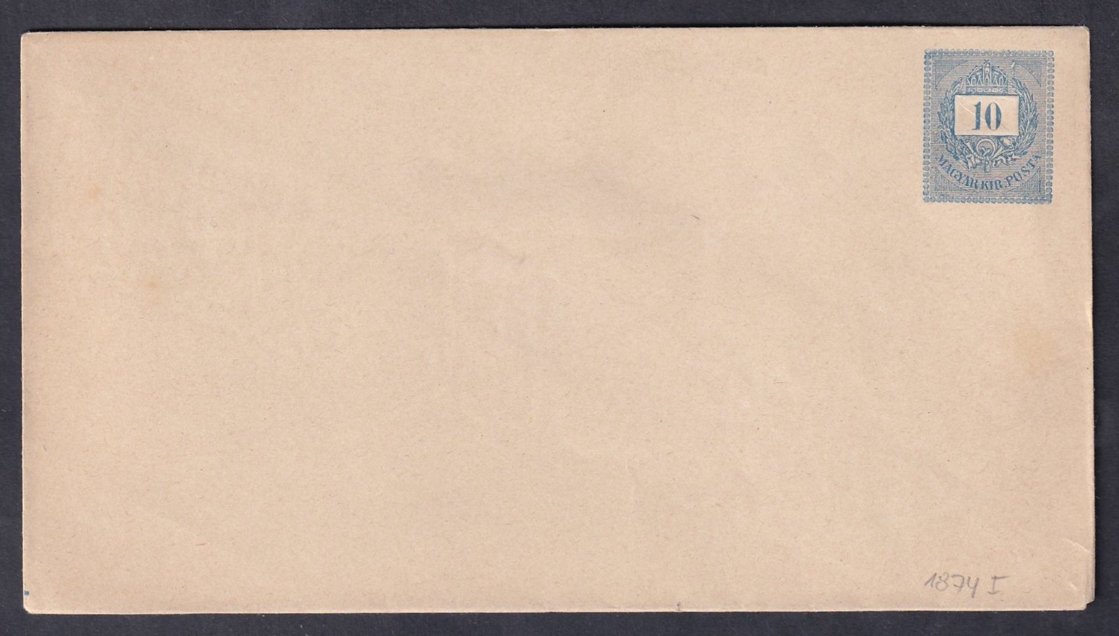 IMG_20260219_0027 1874. 10kr használatlan díjjegyes boríték