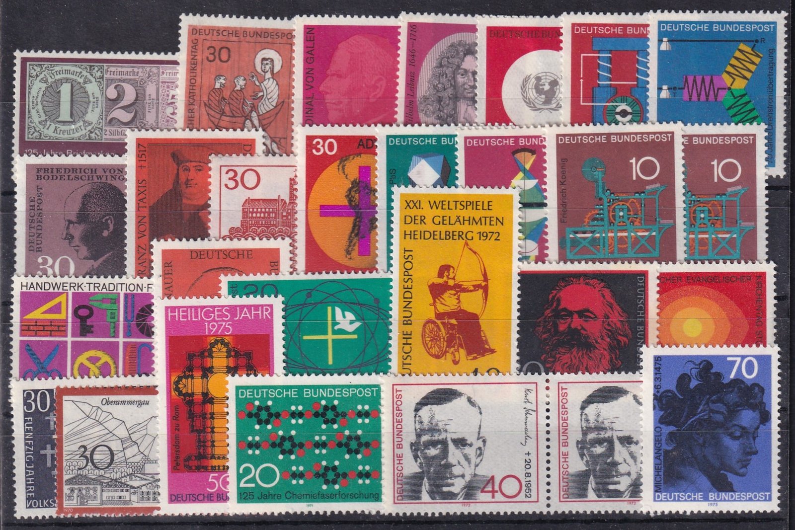 NSZK postatiszta bélyegek