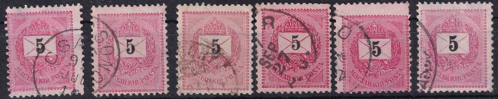 1889. 5kr /E/ színárnyalat gyűjtemény