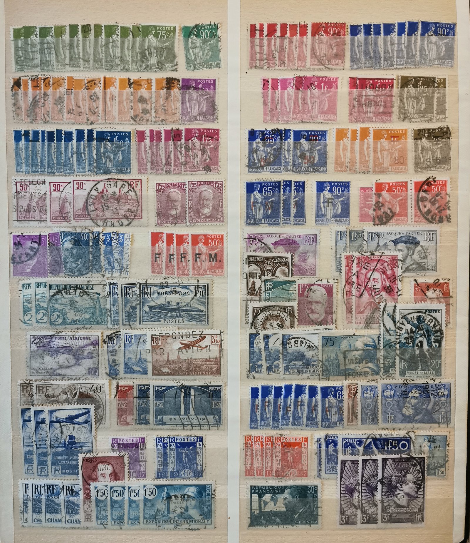 Franciaország vegyes alapgyűjtemény kéthasábos berakóban (csomagpontra szállítható)