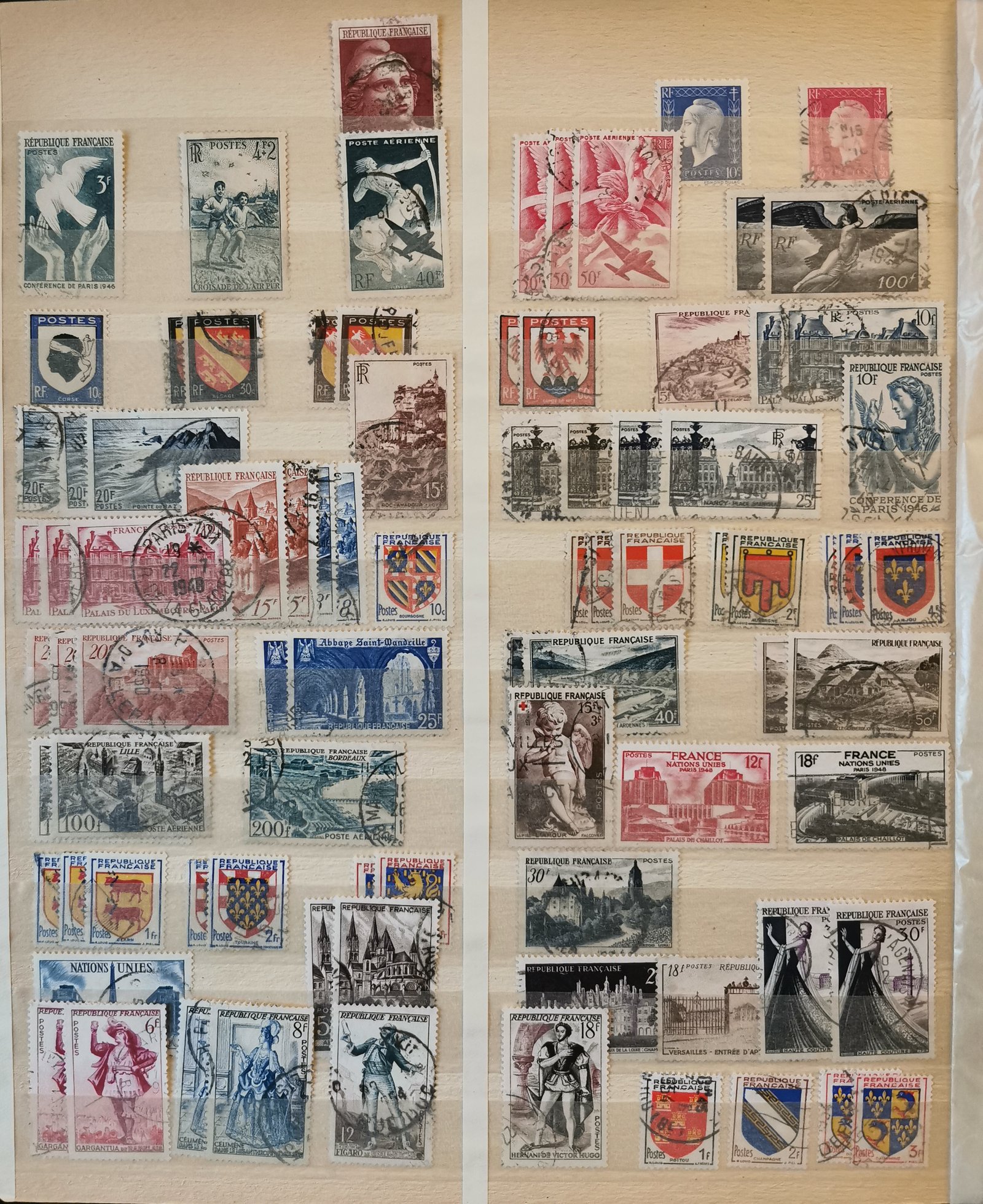 Franciaország vegyes alapgyűjtemény kéthasábos berakóban (csomagpontra szállítható)