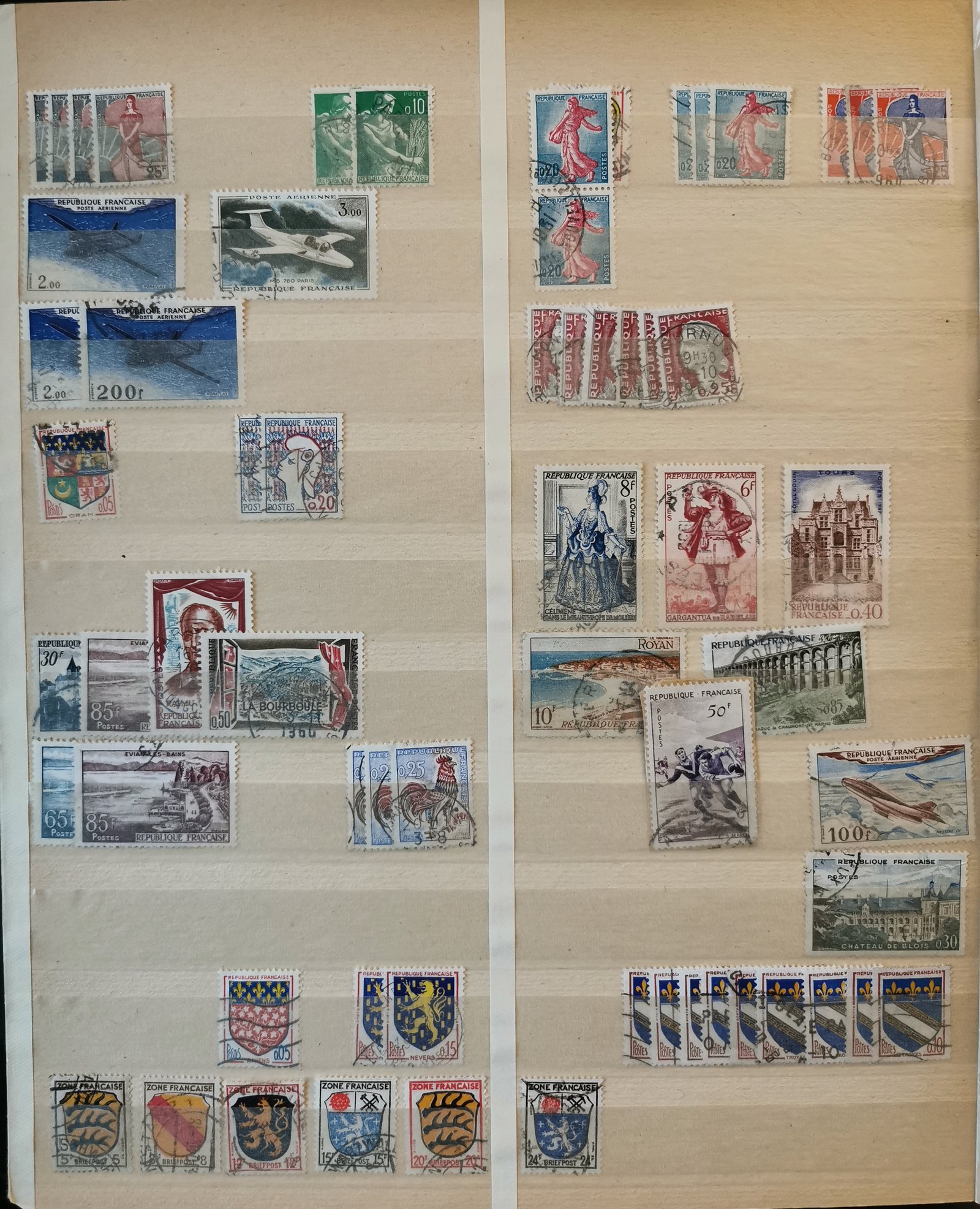 Franciaország vegyes alapgyűjtemény kéthasábos berakóban (csomagpontra szállítható)