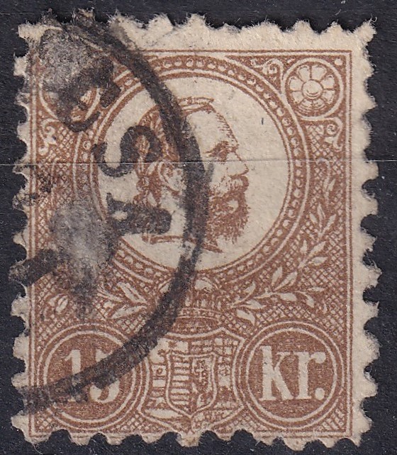 1871. Kőnyomat 15kr, javított darab, ablak betömve!!