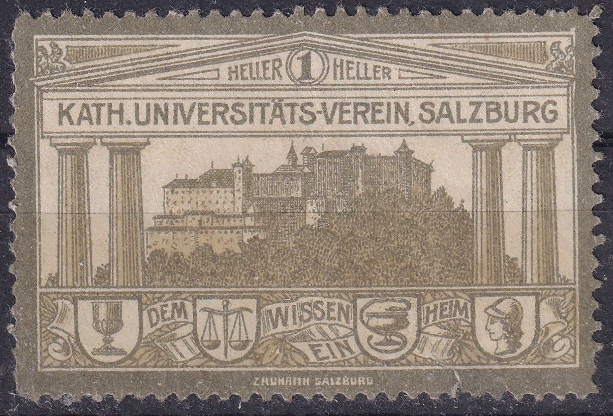 IMG_20260224_0006.2 Katolikus Egyetemi Egyesület, Salzburg - 1 Heller tagdíjbélyeg