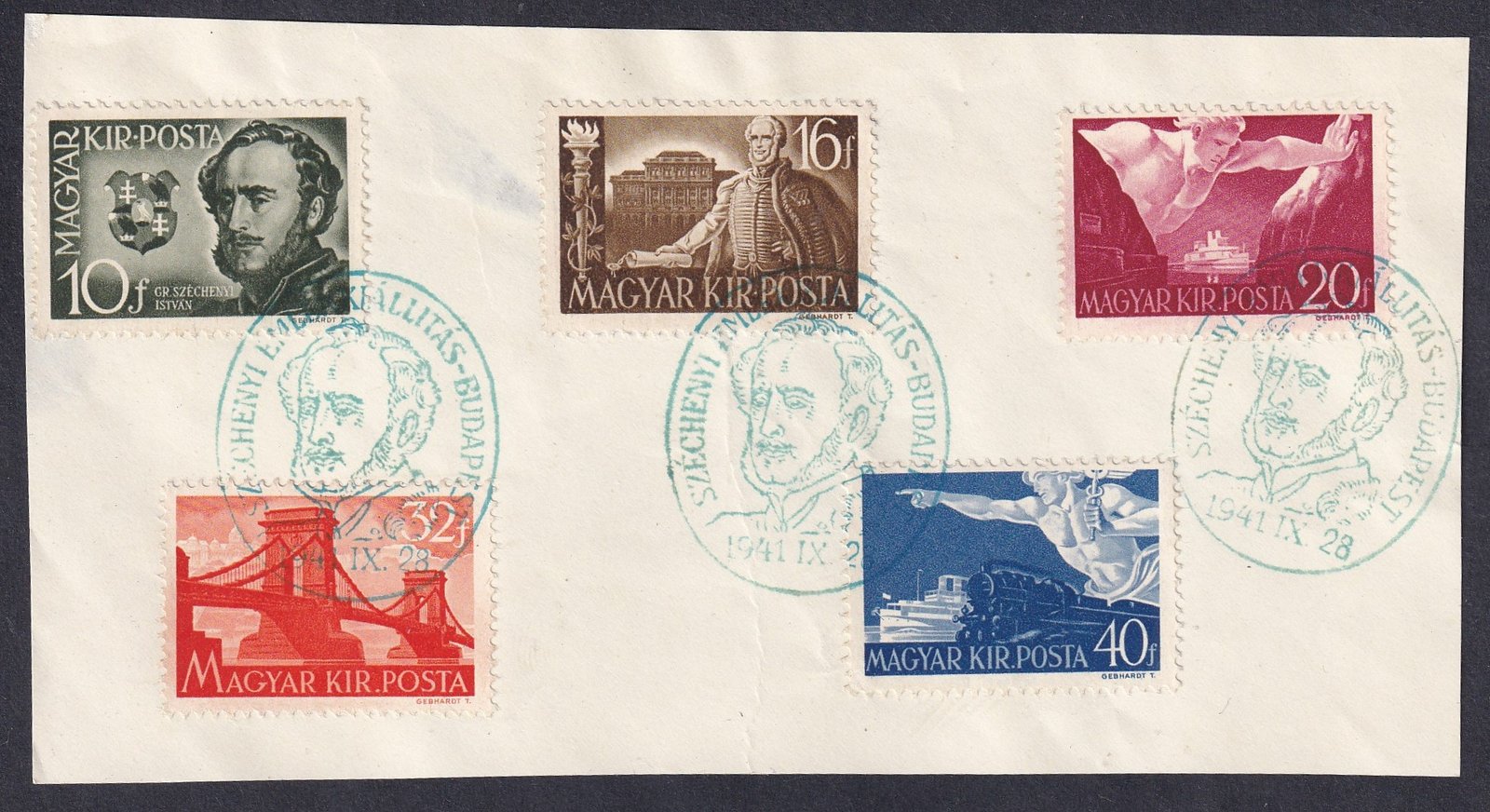 1941. Gróf Szécheny István emléklapon