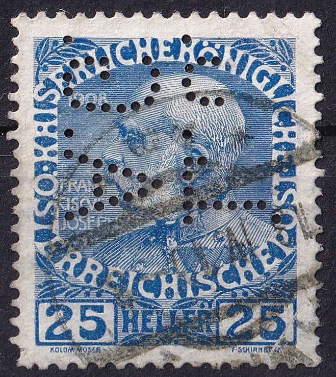 Ausztria *L.J./A.G.* perfin bélyeg