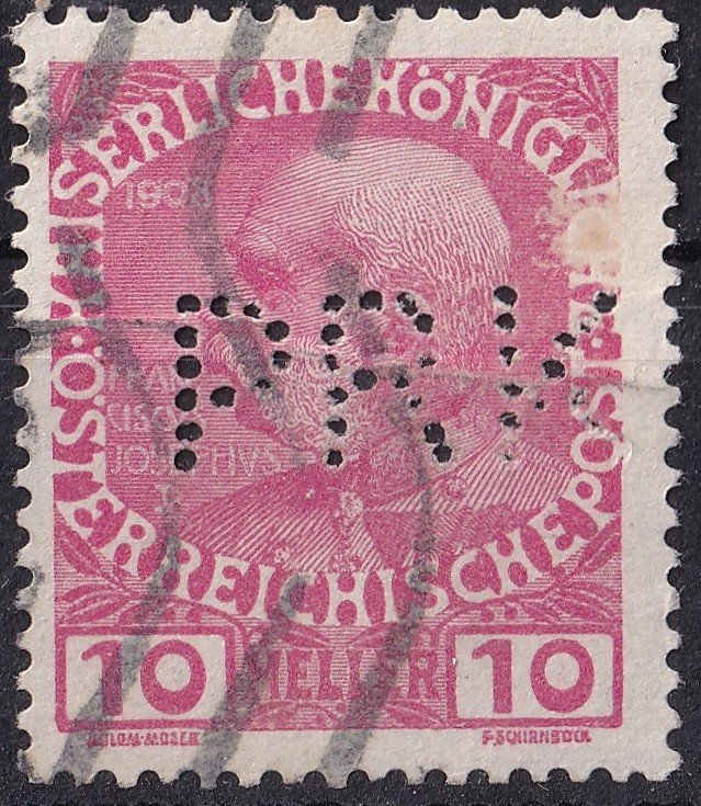 Ausztria *PRK* perfin bélyeg