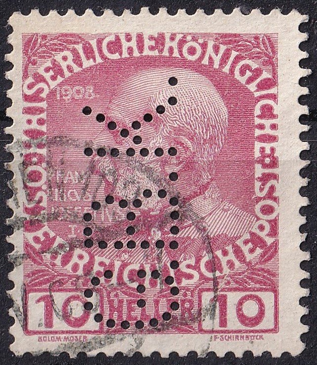 Ausztria, *G.B.K.* perfin bélyeg