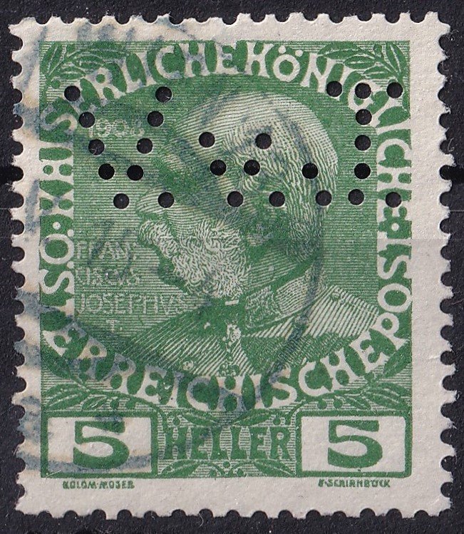 Ausztria *V.v.T.* perfin bélyeg