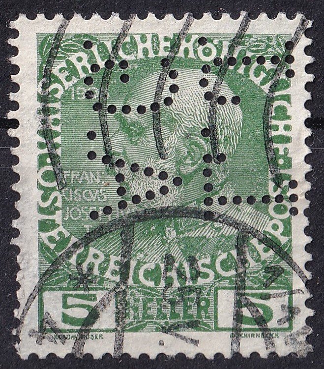 Ausztria *L.J./A.G.* perfin bélyeg