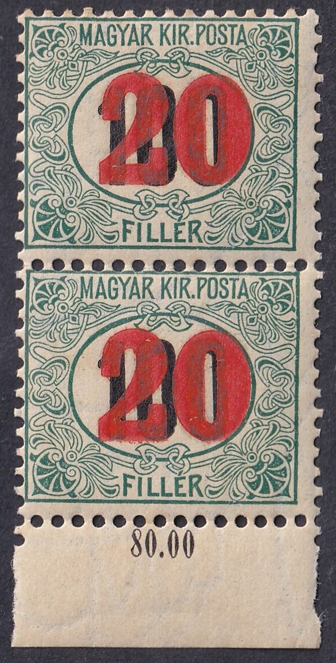 1915. Kisegítő portó, ívszéli pár, csillagidom részlettel