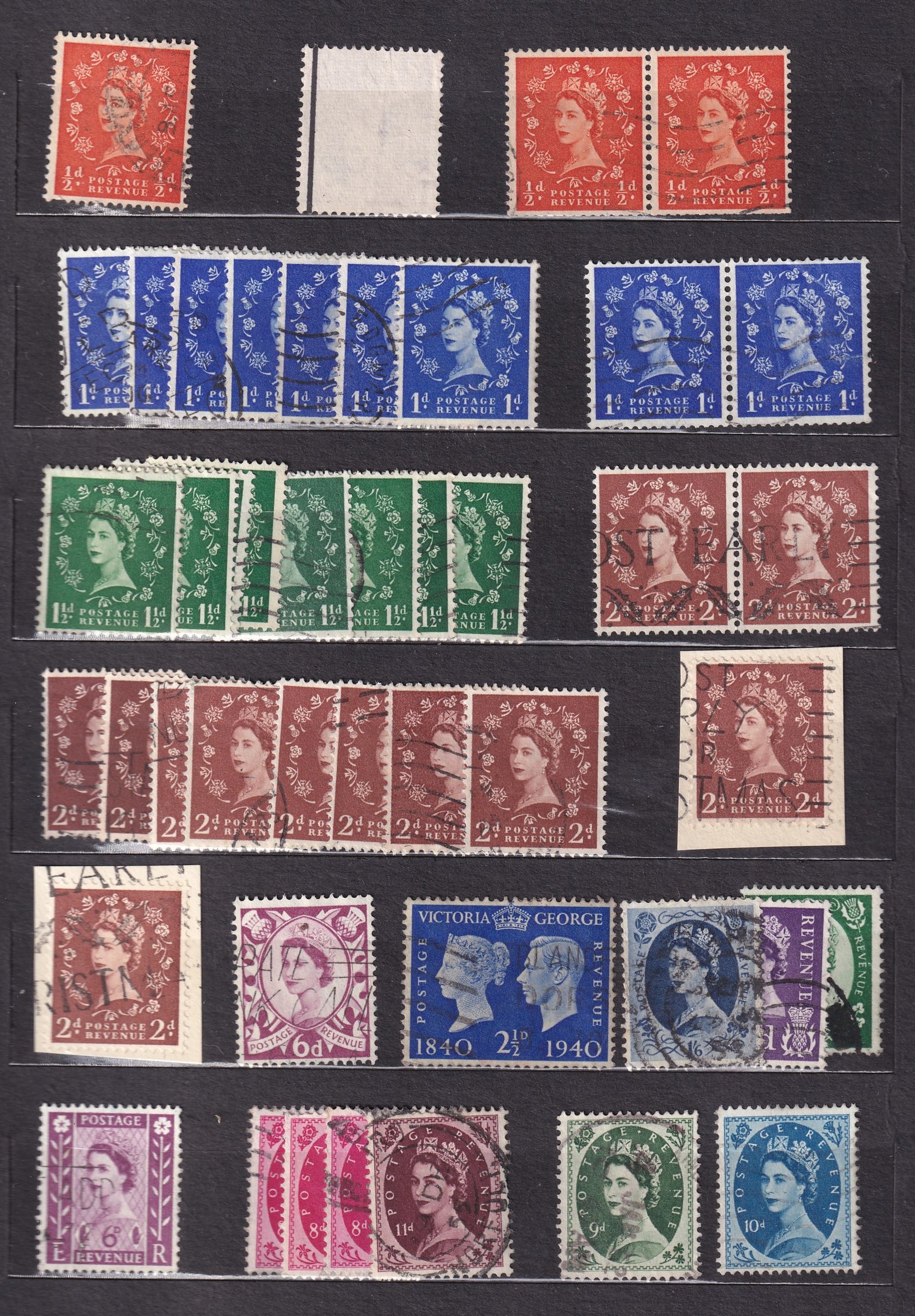 Nagy-Britannia kis gyűjtemény, magas katalógusértékkel, A5 méretű, jó minőségű (tokos) albumban