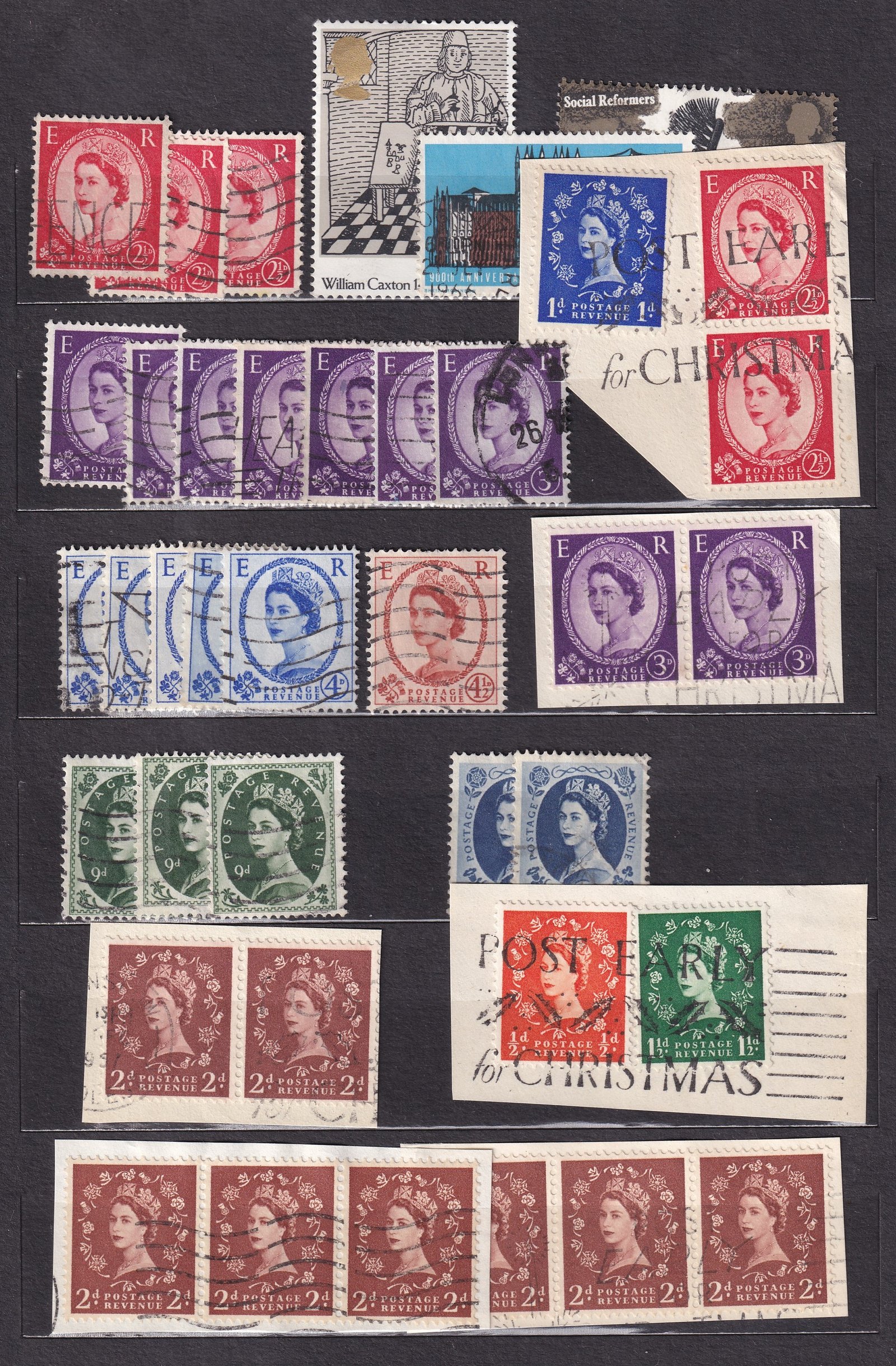 Nagy-Britannia kis gyűjtemény, magas katalógusértékkel, A5 méretű, jó minőségű (tokos) albumban