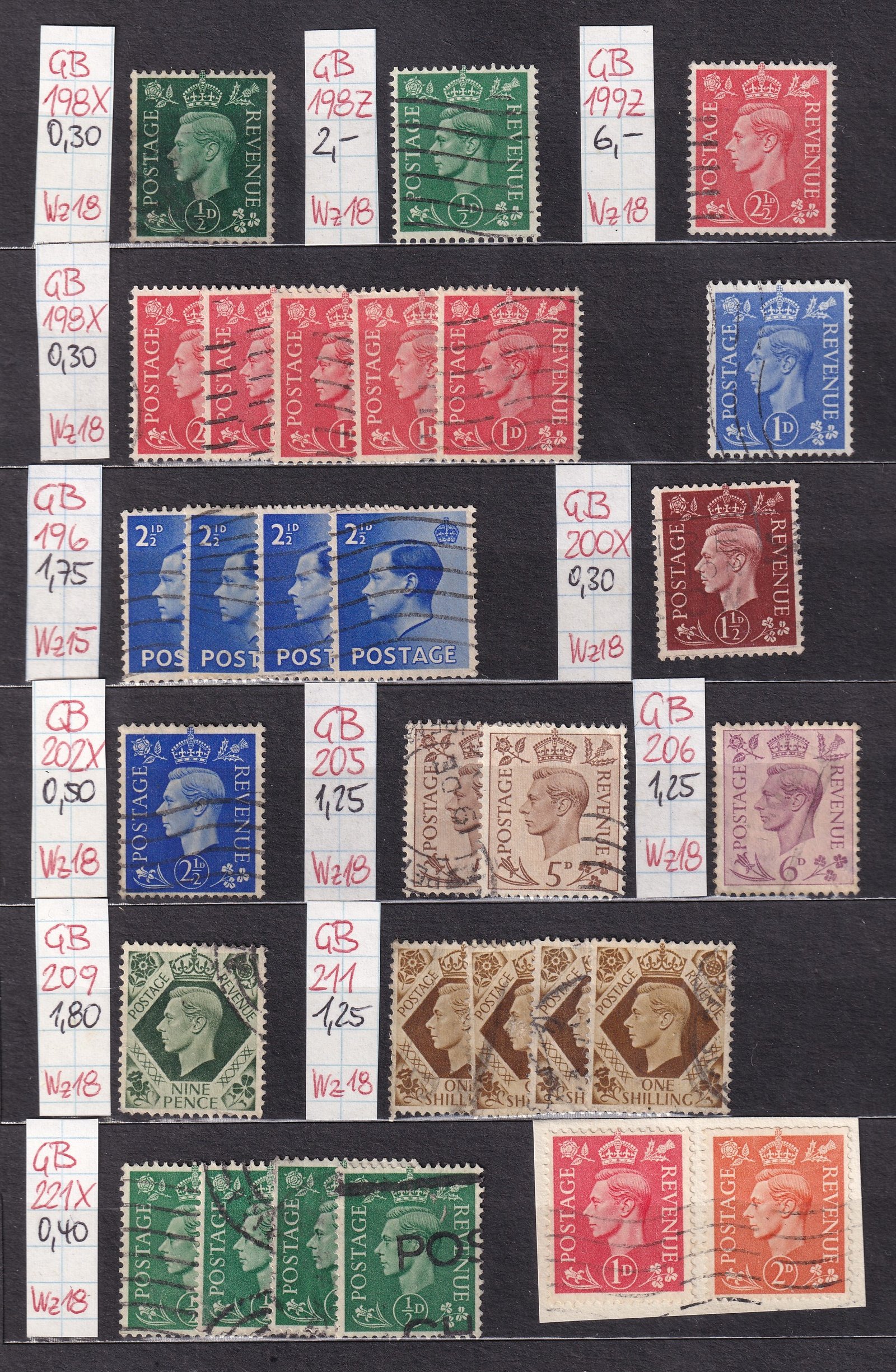 Nagy-Britannia kis gyűjtemény, magas katalógusértékkel, A5 méretű, jó minőségű (tokos) albumban