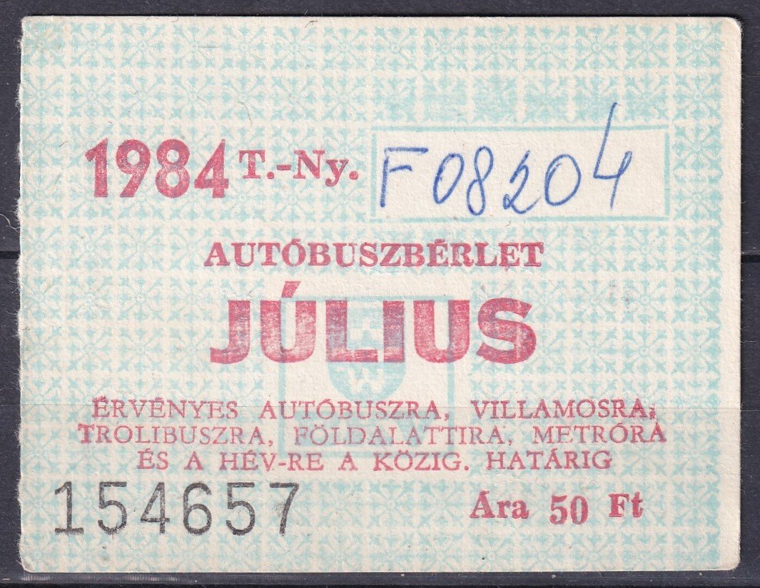 1884. BKV, Autóbuszbérlet – JÚLIUS