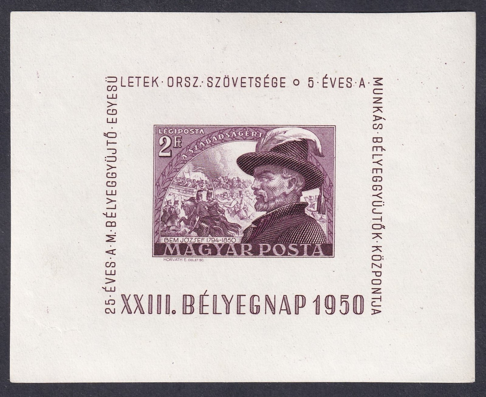 1950. Bélyegnap - Bem blokk