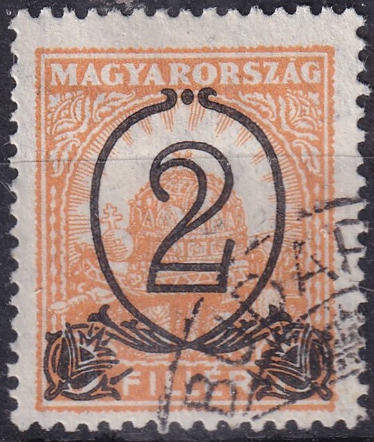 1931. Kisegítő bélyeg 2/3f /B/ 14:14,1/4-es fogazással - használt bélyeg