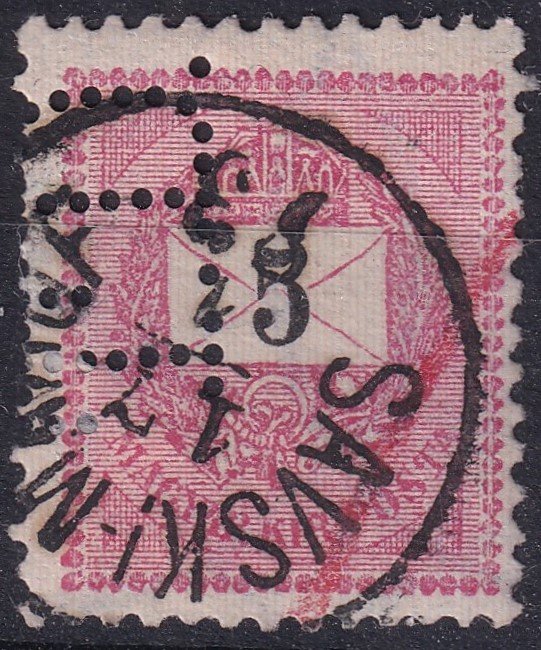 1889. 5kr, *T.D.* céglyukasztás (perfin) - SAVSKI-MAROF