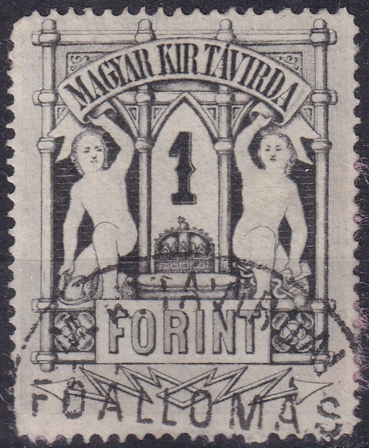 1874. Távírda 1Ft - M.Kir.Távírdai/Főállomás